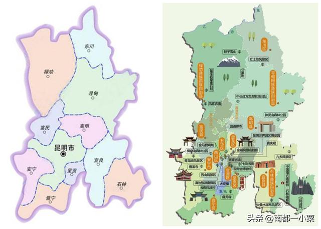 云南昆明，四大古镇