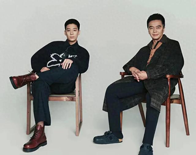 许亚军和儿子同框拍摄时尚大片，这是他和前妻何晴的孩子，叫许何