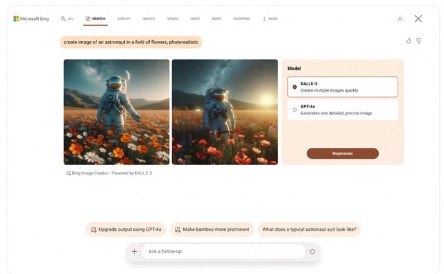 Bing Image Creator 现免费提供 OpenAI 的 GPT-4o 图像生成模型