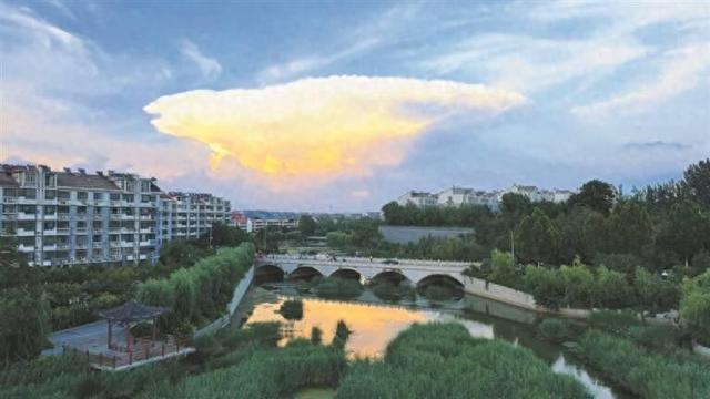 潍坊青州：初秋夕阳美景如画