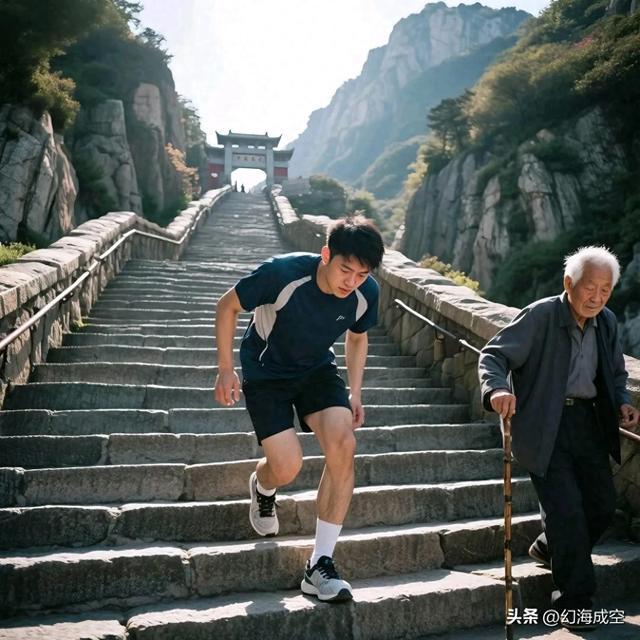 我在泰山差点放弃时，那个白发大爷教会我：成功只差这最后5米