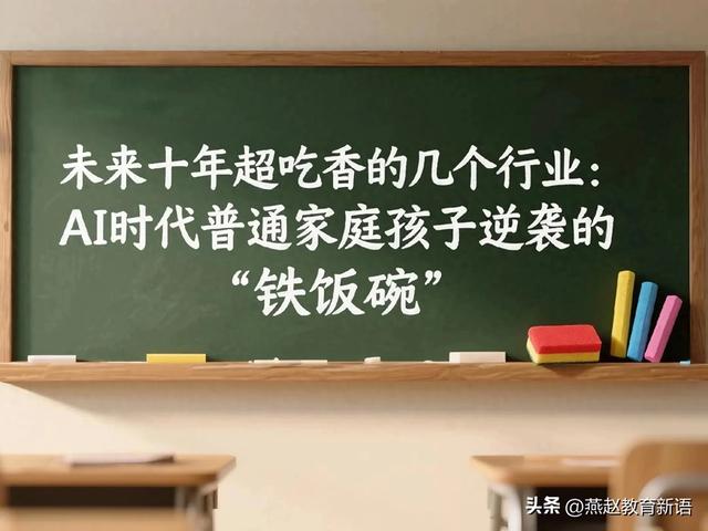 未来十年超吃香的几个行业：AI时代普通家庭孩子逆袭的“铁饭碗”