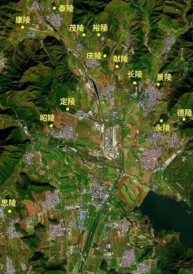 明十三陵航拍图