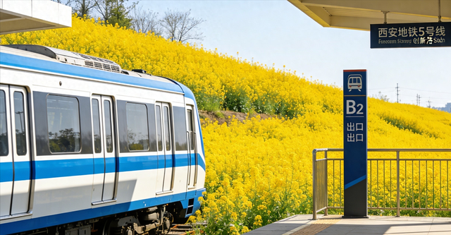 西安藏着神仙春日：坐地铁穿花海，随手释放浪漫，便捷观赏油菜花