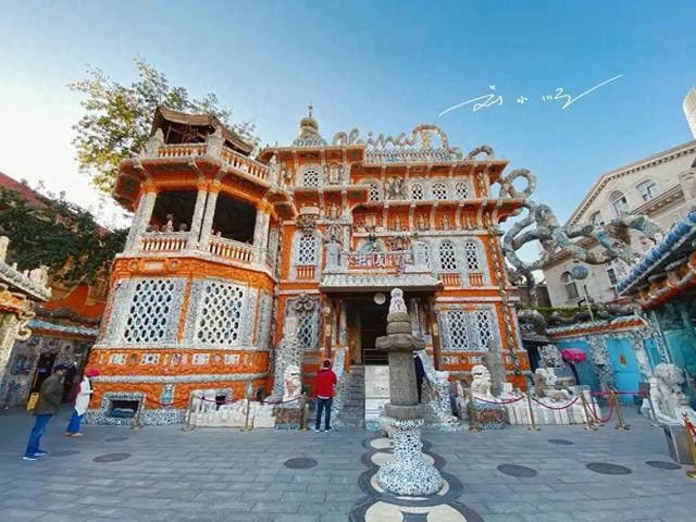 天津这座建筑太“奇葩”：浑身贴着碎瓷片，密集恐惧者直呼受不了