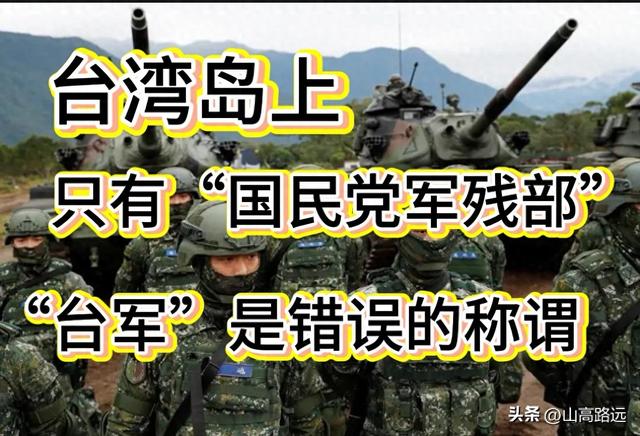 不能随大流称败退到台湾岛的国民党军残部为“台军”