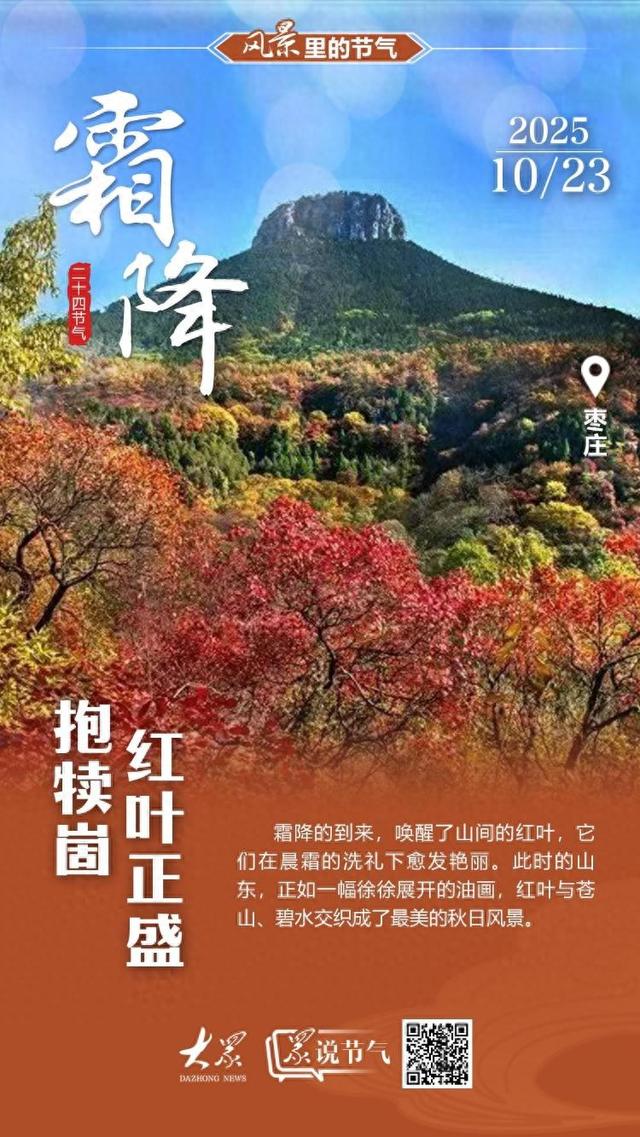 风景里的节气·霜降丨抱犊崮红叶正盛