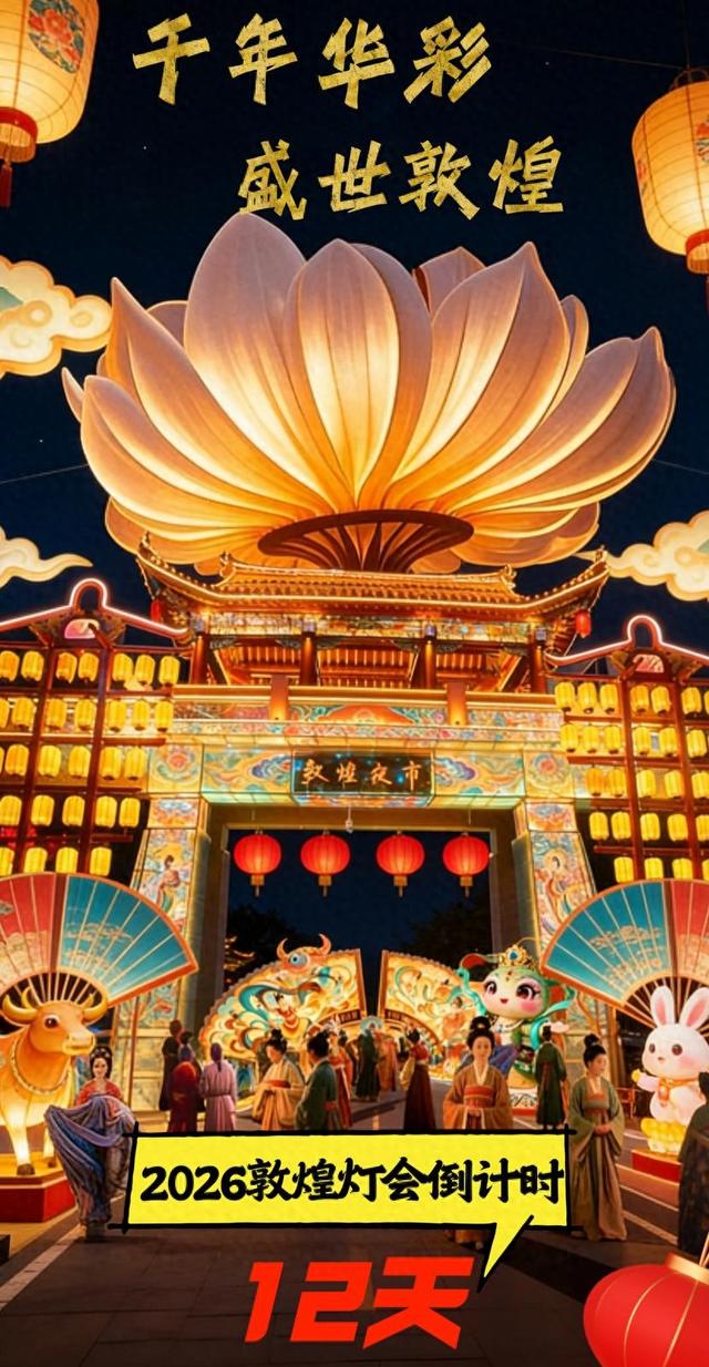 千年华彩·盛世敦煌 ，距离2026敦煌灯会点亮还有12天
