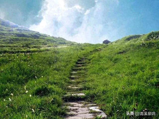 石板路上的晨光