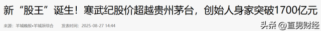 A股新王寒武纪，为啥股价能超过茅台？