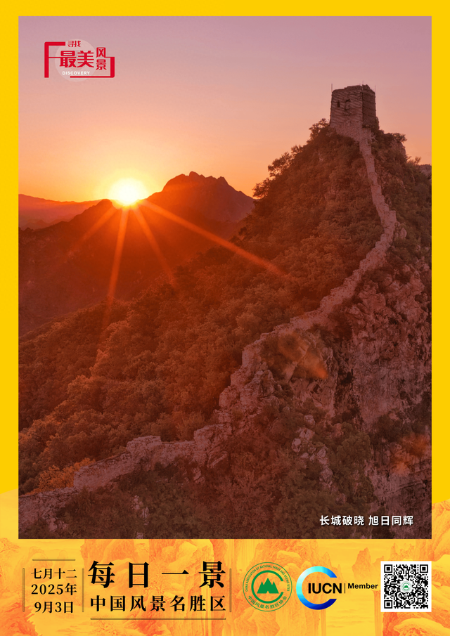 每日一景 | 长城破晓 旭日同辉