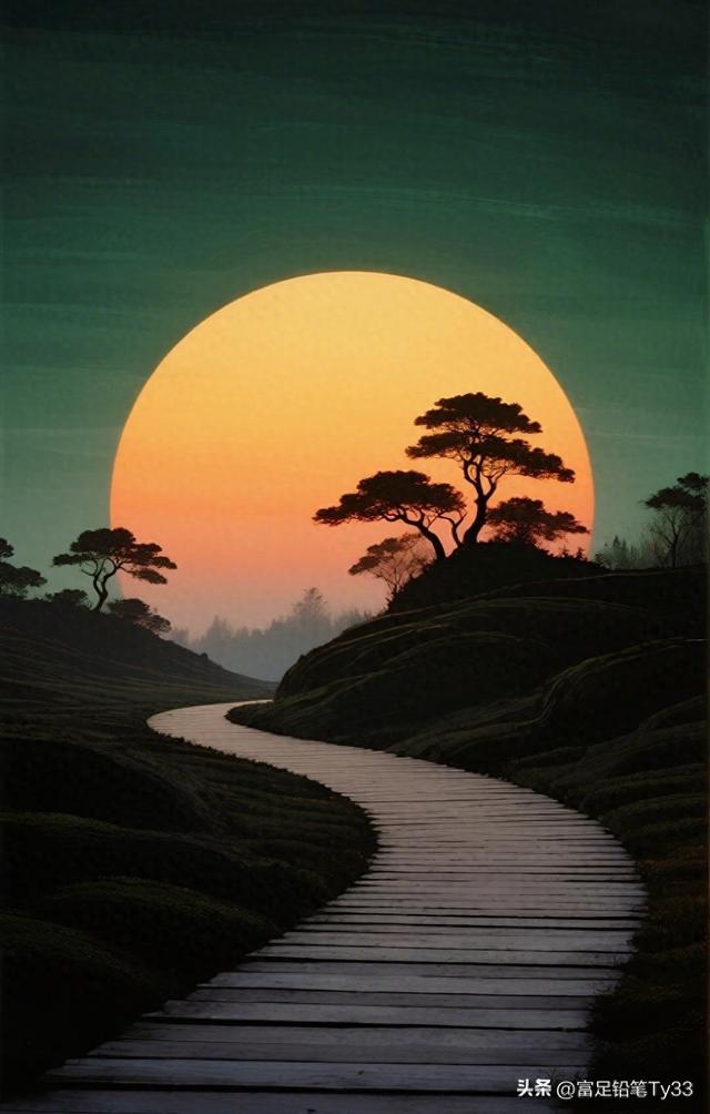 🌅夕阳西下，漫步在茶园小径，感受大自然的宁静与美好！