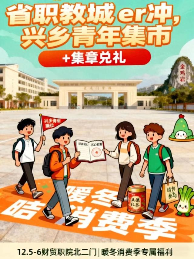 省职教城er集合！兴乡青年集市+集章兑礼，暖冬福利错过等N年！！！