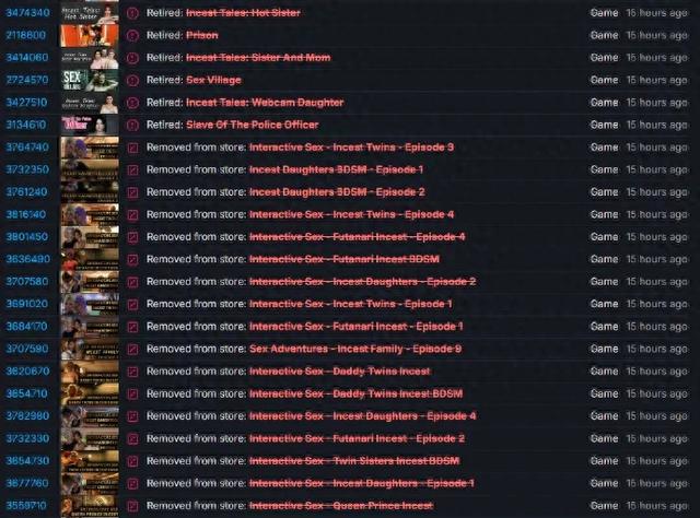 Steam新规限制成人内容，多款相关游戏遭下架