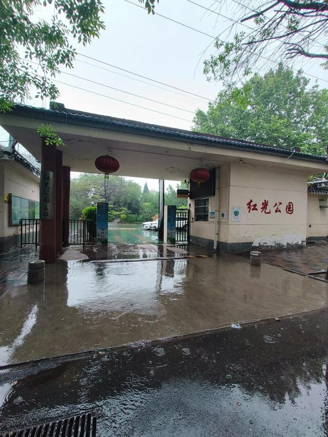 天津雨中的《红光公园》