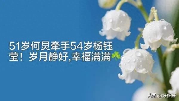 51岁的何炅，牵手54岁的杨钰莹，年过半百的俩人，画面温馨