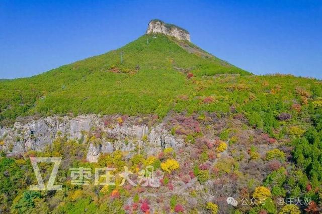 红叶季，在枣庄抱犊崮崖壁上拍到我的人生照片！