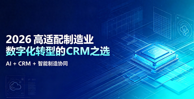 2026高适配制造业数字化转型的CRM之选