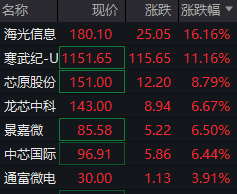 GPU概念股爆发！海光信息涨超16%，寒武纪涨超11%，DeepSeek升级剧透专为下一代国产芯片设计，国产算力板块迎重磅催化