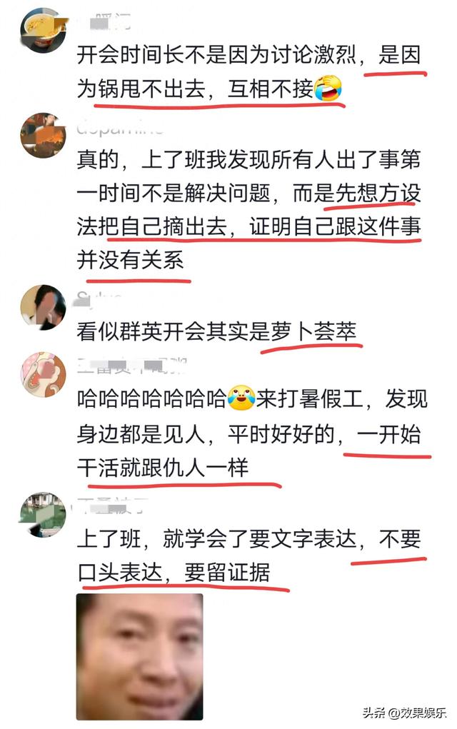 少时以为开会是精英间思想碰撞，长大后才知道是一群人互相甩锅。