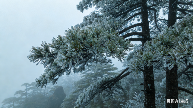 黄山雾凇凭借独特的气候条