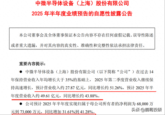 半导体中报业绩全线大增，龙头利润增长318%，背后有两个逻辑