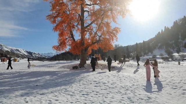 雪漫库尔德宁 游客醉享冬日时光