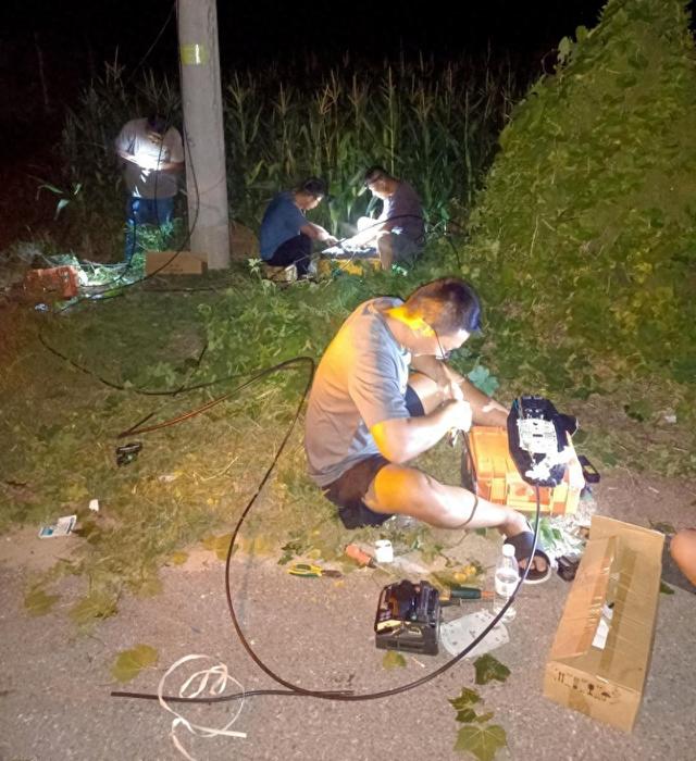 3条光缆被刮断！烟台招远联通紧急抢修，全力保障通信畅通