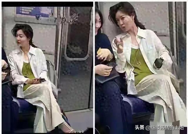 地铁里遇到一位干净的阿姨,我相信她年轻的时候追求的人肯定很多