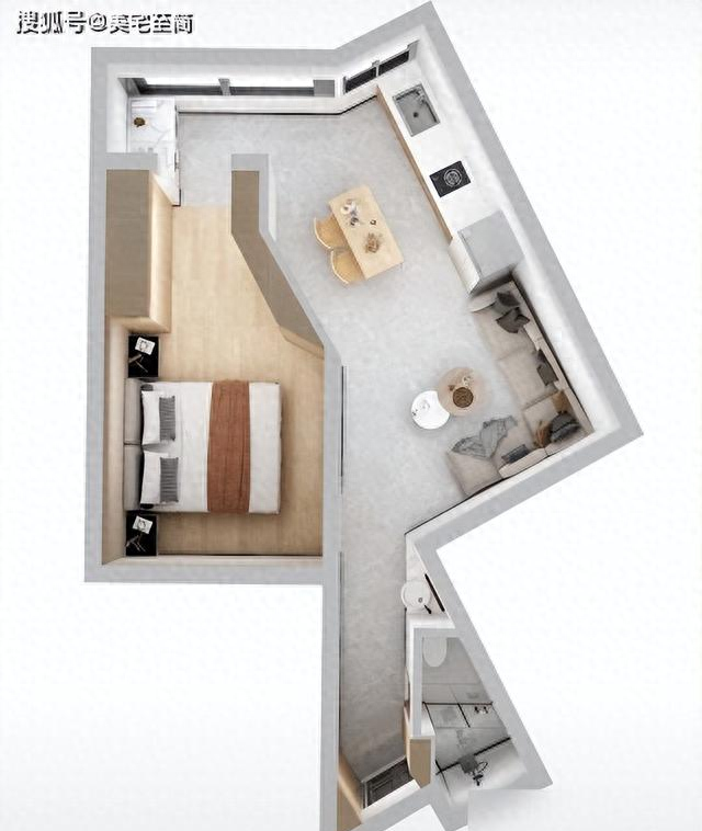 平方优化（39平米一居室优化）