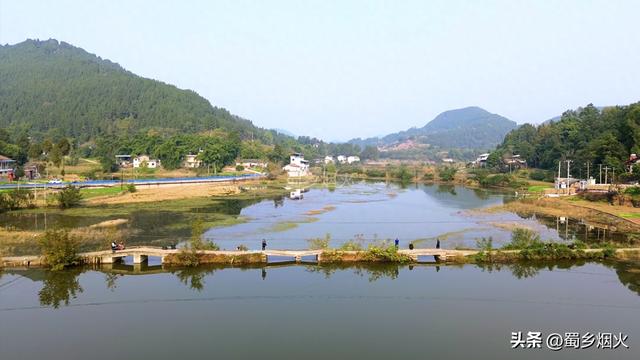 四川射洪三座清代石桥,小桥流水简直是现实版的《千里江山图》