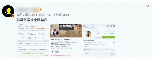 国家出手！陈震全网账号被禁不到1天	，再迎噩耗，这次恐彻底凉凉