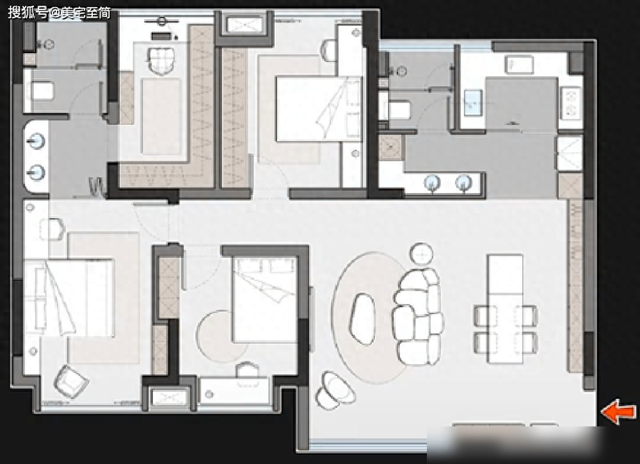 90平户型优化设计（90平米不买三居）