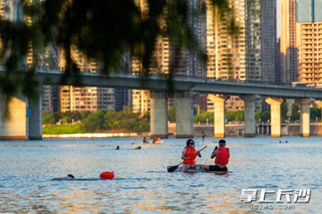 组图 | 湘江夏夜桨板热