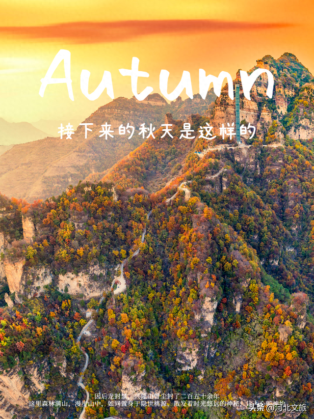 远山如黛，风景如画！来兴隆山，与红叶和云海撞个满怀