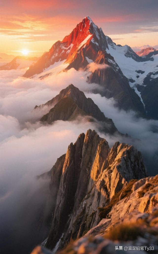 云海之上，雪山之巅，人间仙境，美不胜收！