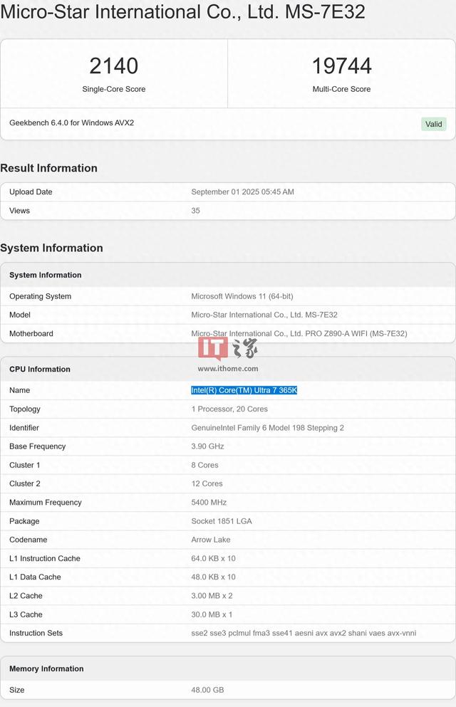 ARL-S Refresh归属Ultra 300，酷睿Ultra 7 365K处理器现身