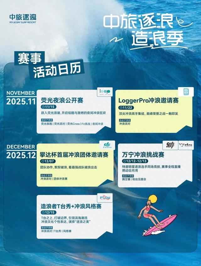 万宁中旅逐浪度假区“双11”开业!五大赛事带你嗨翻浪尖 万宁中旅逐浪度假区“双11”开业!五大赛事带你嗨翻浪尖