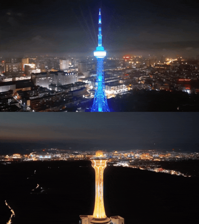 双塔对望：一束光，两座城的文化共鸣