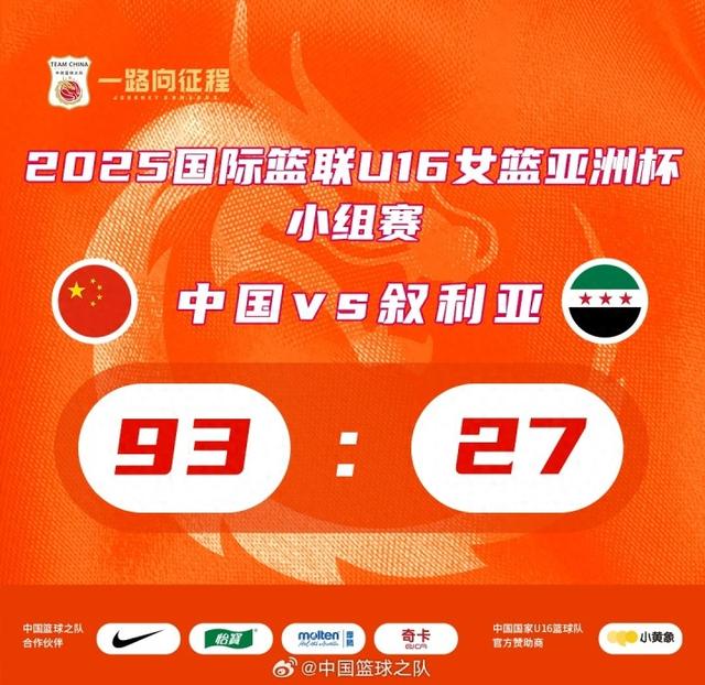 🏀下半场轰出36-0！中国U16女篮狂胜37个失误的叙利亚66分！