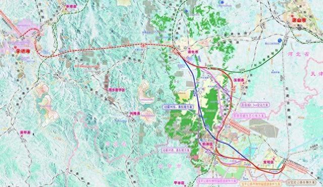 河北唐山市3条高铁城际规划中，其中2条线路走向相互影响！