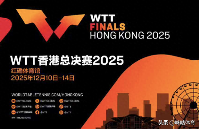 收官战来了！WTT香港总决赛赛程公布 5天连打见证年度终极王者