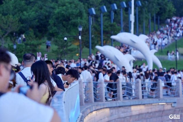 小麦岛：夏夜人潮涌动，城市夜晚风景线