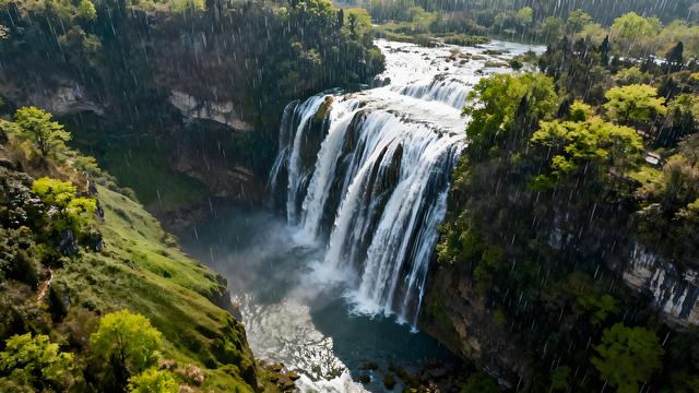 下雨建议去黄果树瀑布吗？雨润飞瀑：黄果树的水墨交响诗