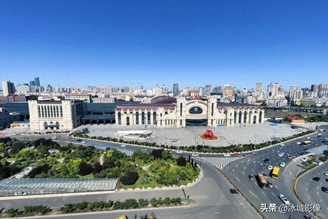 秋高气爽 天空湛蓝 哈尔滨空气优 风光美
