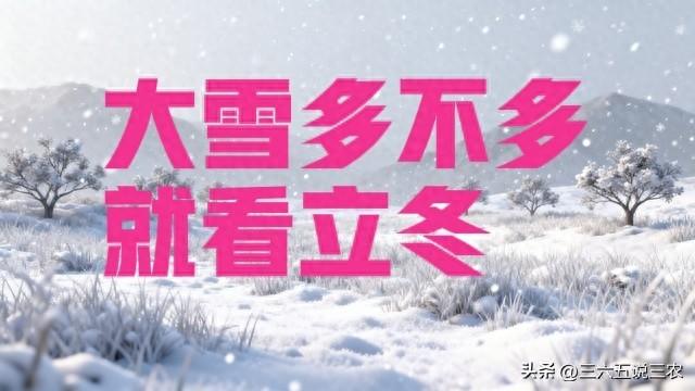 “大雪多不多，就看立冬”，今日立冬，今年冬天雪多冷到哭吗？