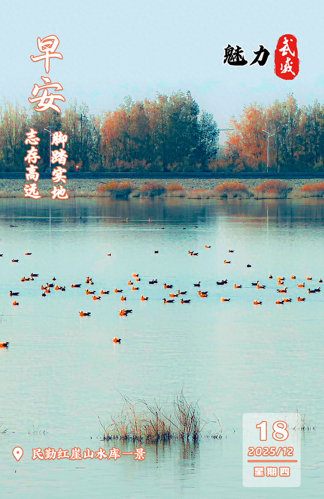 魅力武威丨民勤红崖山水库一景