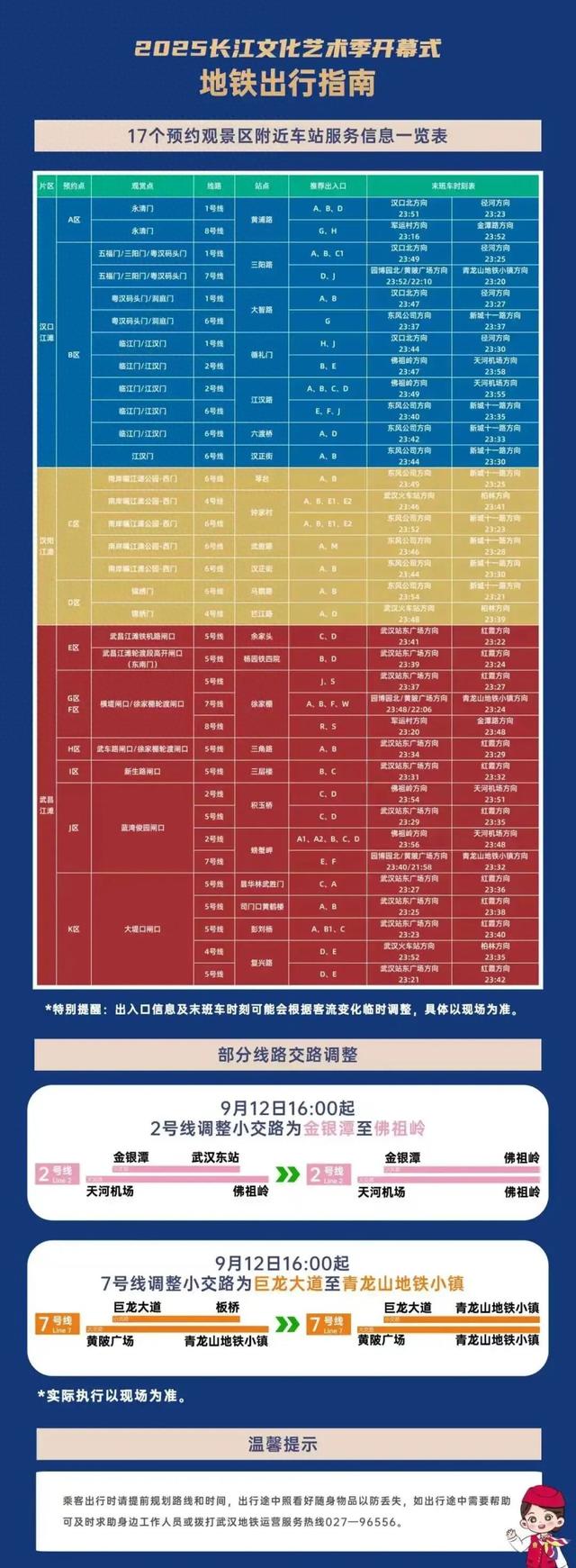 地铁乘车指南！2025长江文化艺术季观景出行必看