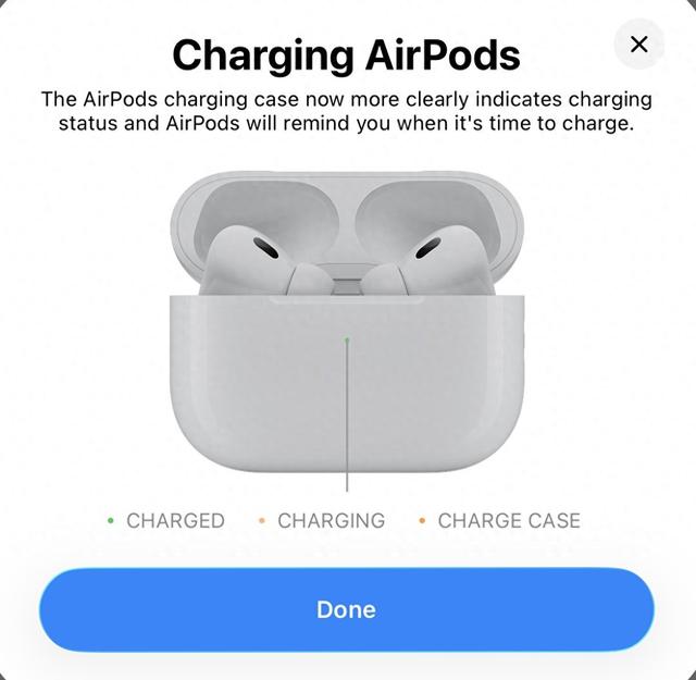 苹果在iOS 26中升级了AirPods充电指示功能