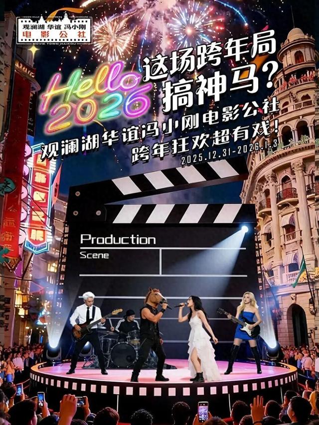 海口跨年 | 观澜湖华谊冯小刚电影公社跨年狂欢超有戏!